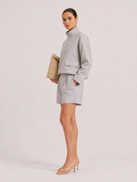 High Waist Shorts - Grey