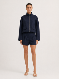High-Rise Shorts - Blue