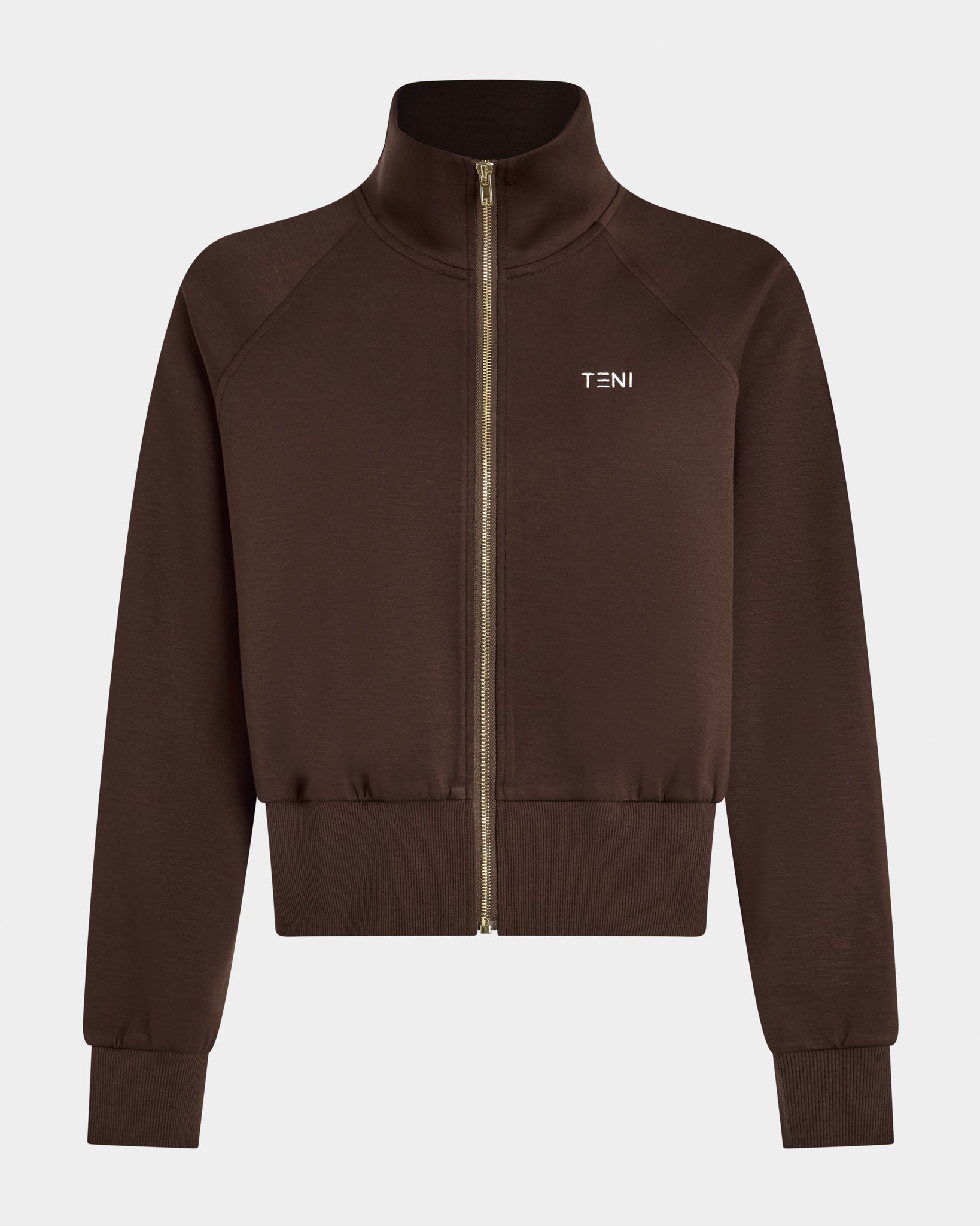 Full Zip Sweatshirt - Brown