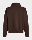 Half Zip Sweatshirt - Brown