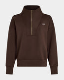 Half Zip Sweatshirt - Brown