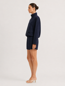 High-Rise Shorts - Blue