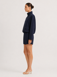 High-Rise Shorts - Blue