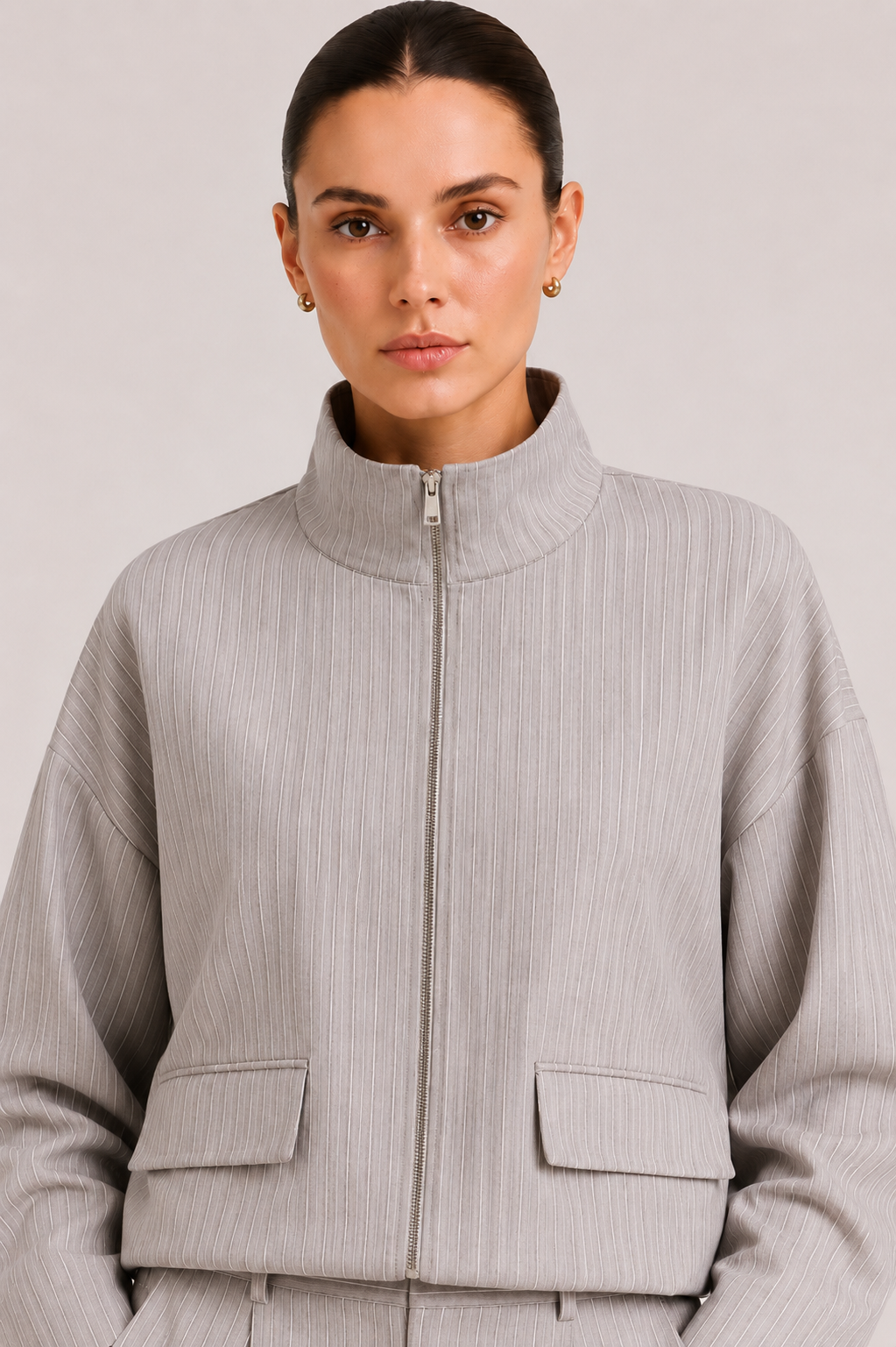 Tailored Track Jacket - Grey