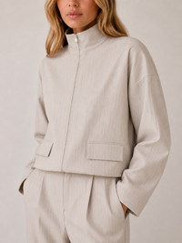 Tailored Track Jacket - Stone