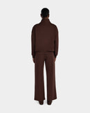 Half Zip Sweatshirt - Brown